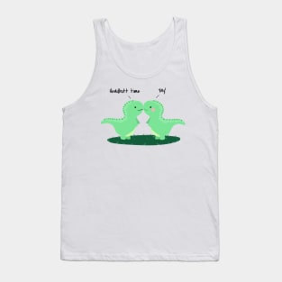 Adorable Dinosaurs Headbutting Tank Top